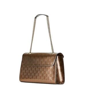 Gucci Chain Gold Emily ssima Bag Shoulder Brown Leather